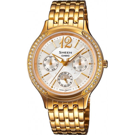 Dámske hodinky Casio Sheen Gold Ion Plated SWAROVSKI SHE-3030GD-7A